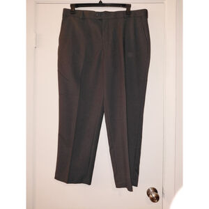 George Pants Mens 38X30 Gray Classic Fit Flat Front Straight Leg Trousers Office